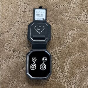 Brighton Swirl Design Earrings in Silver